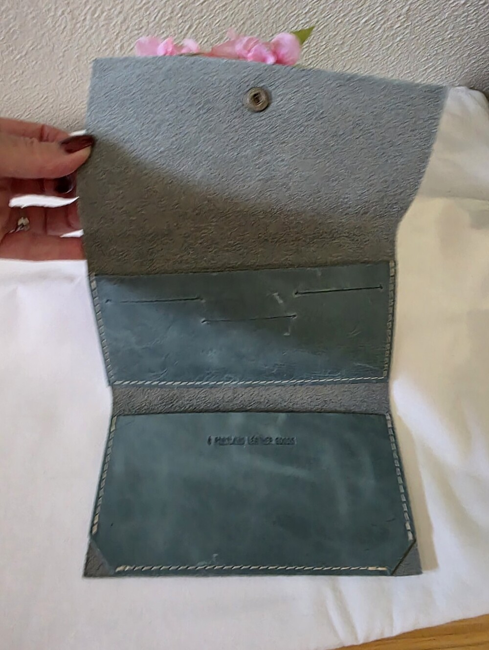 Portland Leather Aqua  Rancher Wallet - Picture 3 of 9